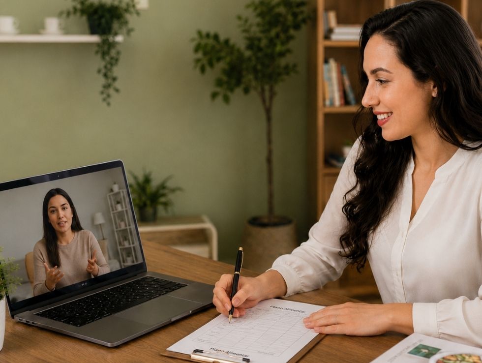 Como emagrecer sem dieta restritiva 3 nutricionista para emagrecer orientando paciente em consulta
